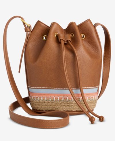 Style & Co Small Bottom Detail Drawstring Bucket, Exclusively at Macy's