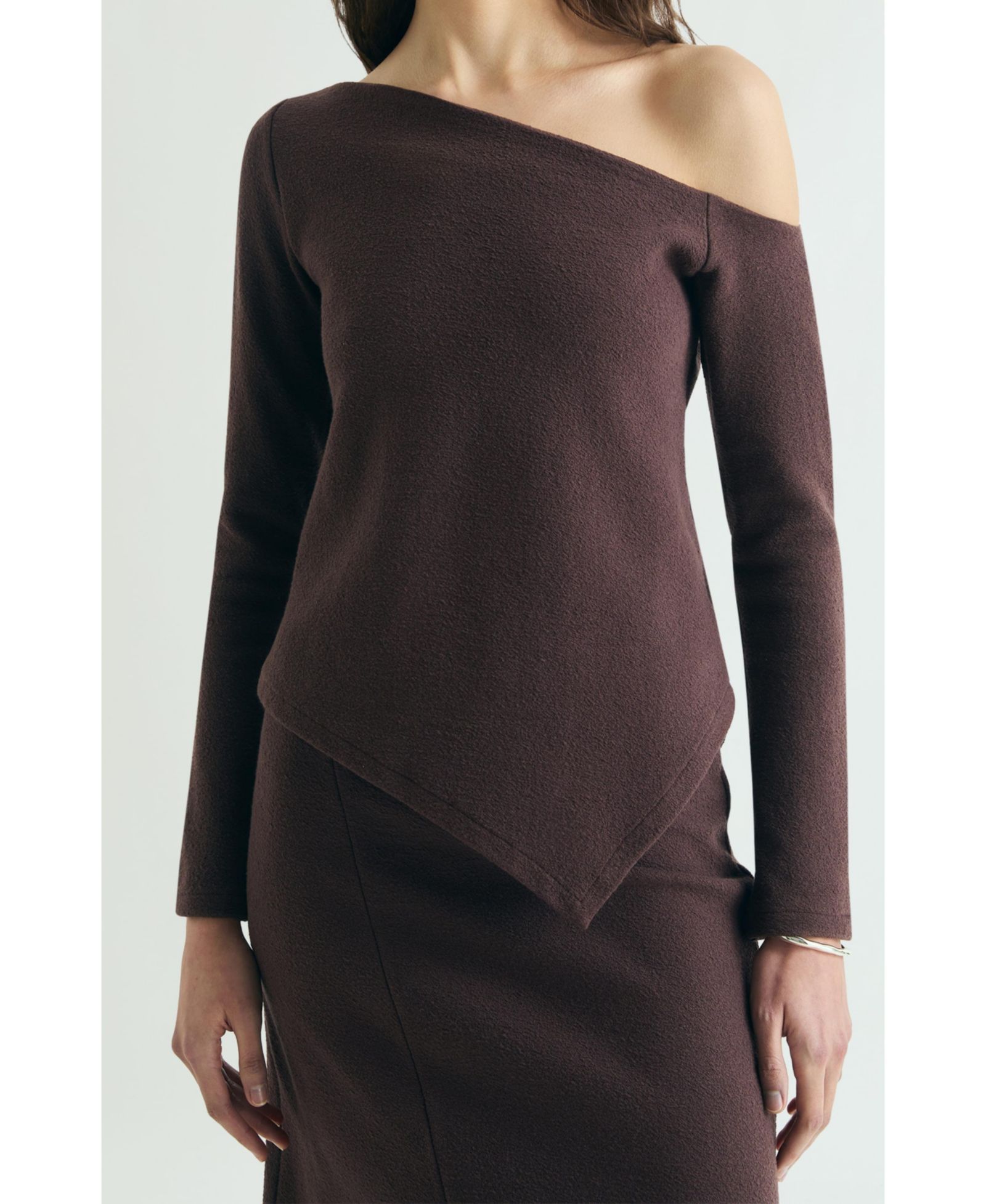 Scalpers Women's Asymmetrical Neckline Top