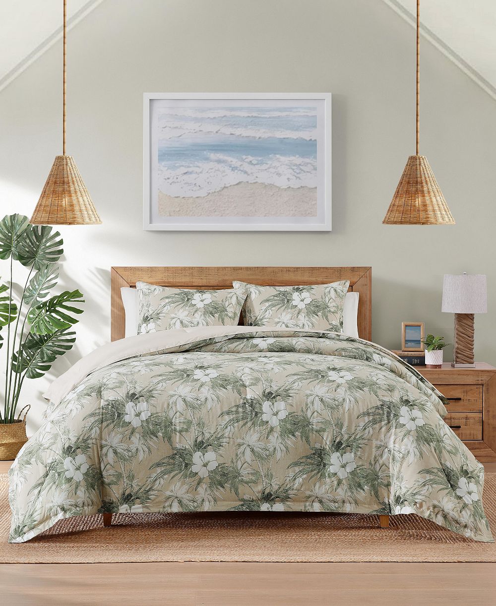 Tommy Bahama Home Beachway Blooms Reversible 3-Piece Comforter Set, King