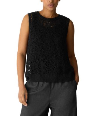 Женский трикотажный топ Eileen Fisher с круглым вырезом