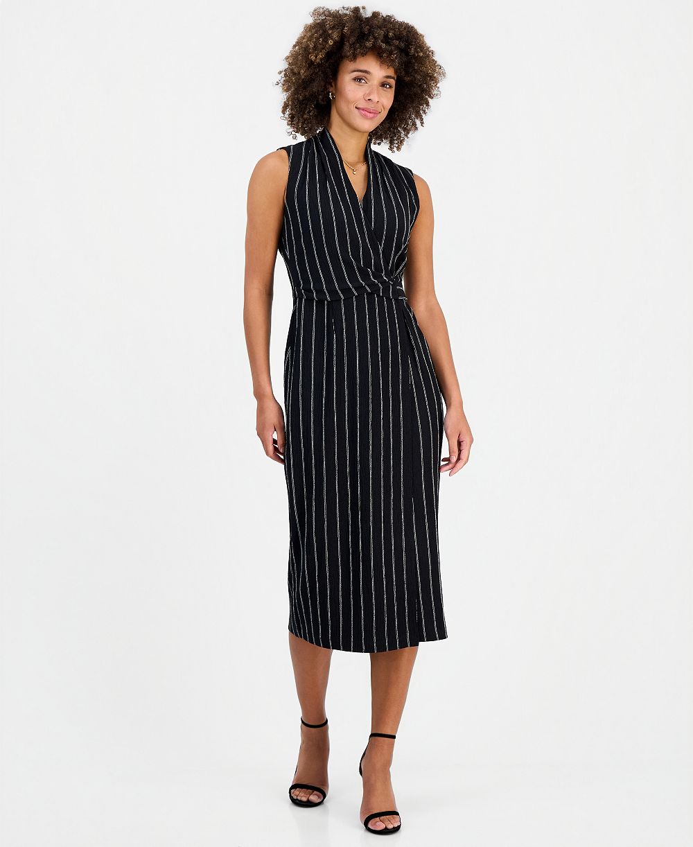 Женское платье Kasper Wrap-Front Sleeveless Midi