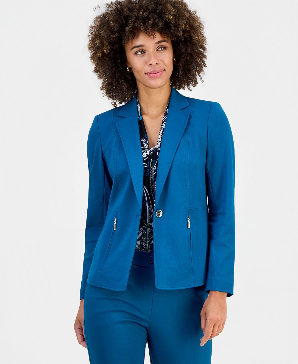 Kasper Women's One-Button Notch Collar Blazer