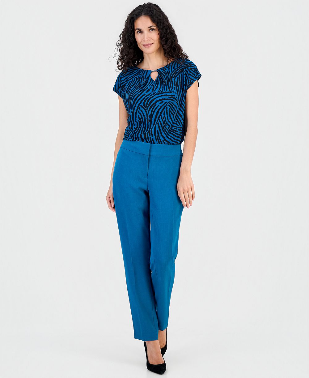 Женские брюки Kasper Ava Straight-Leg Crepe