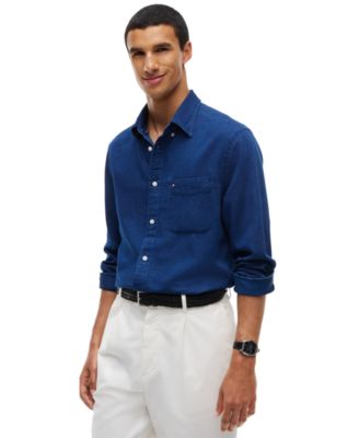 Мужская рубашка Tommy Hilfiger Chambray прямого кроя