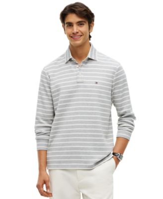 Tommy Hilfiger Мужская рубашка-поло в полоску Waffle Stripe