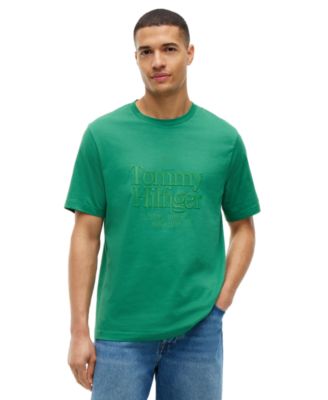 Tommy Hilfiger Мужская футболка с сезонным принтом Front Text