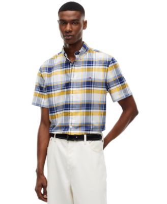 Мужская рубашка Tommy Hilfiger из твилла в крупную клетку, regular-fit