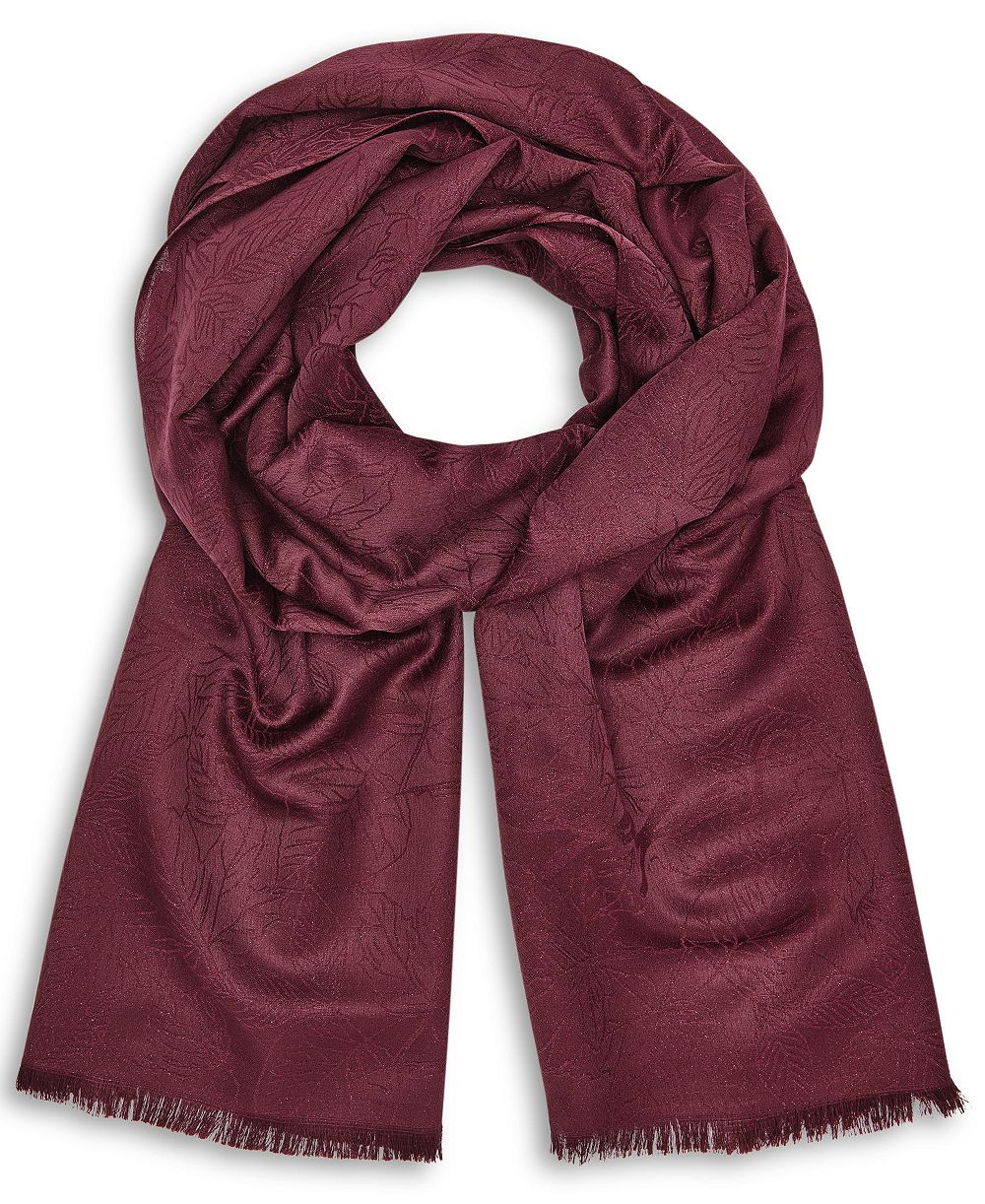 KARL LAGERFELD PARIS Pashmina Lurex Leaf Scarf