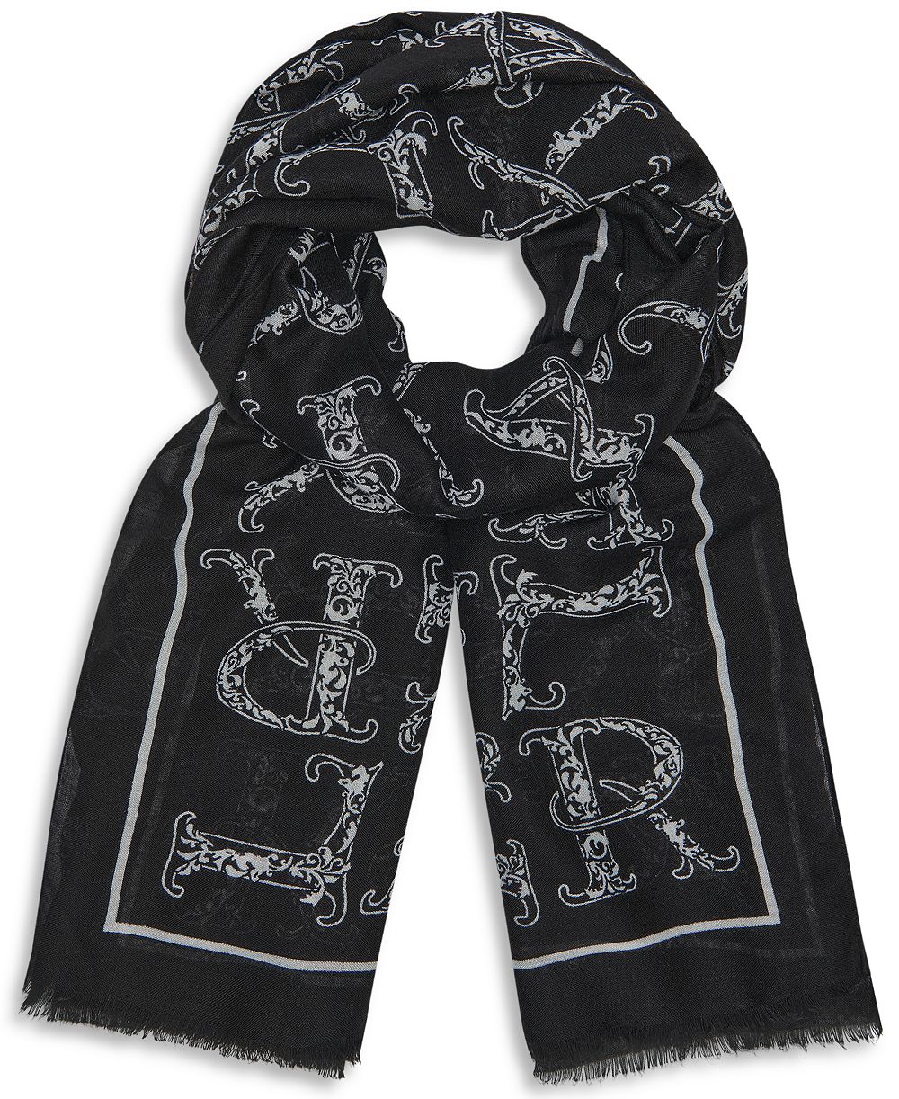 KARL LAGERFELD PARIS Oversized Baroque Letters Scarf