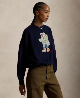 Женская толстовка Polo Ralph Lauren с круглым вырезом и длинным рукавом