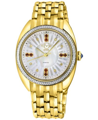 Женские часы GV2 by Gevril Palermo Swiss Quartz Diamond IP Stainless Steel Bracelet Watch