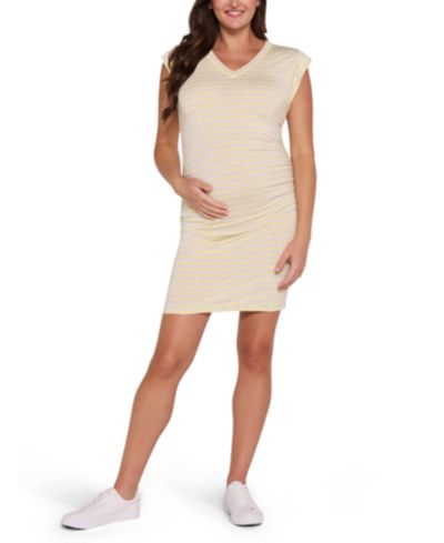 Pastel yellow & grey stripe