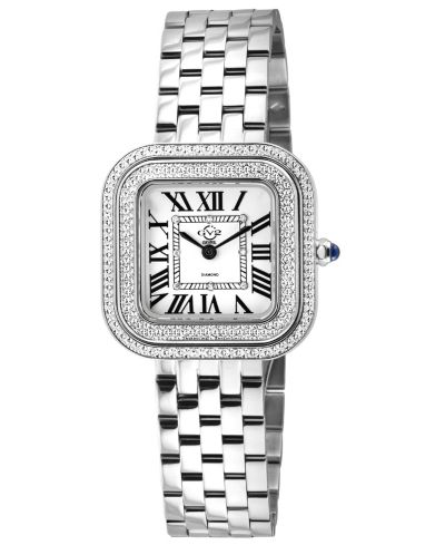 GV2 by Gevril Women's Arezzo Swiss Quartz Diamond Hand made Italian leather Strap Watch