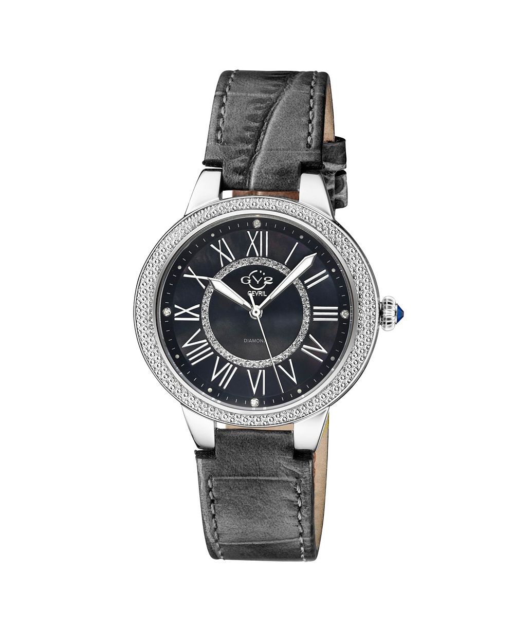 GV2 by Gevril Women's Florence Swiss Quartz Diamond IP Stainless Steel Bracelet Watch