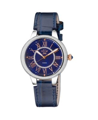 GV2 by Gevril Women's Bellagio Swiss Quartz Diamond Silver Stainless Steel Bracelet Watch