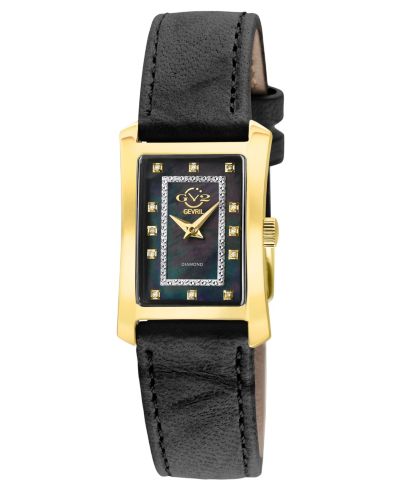 GV2 by Gevril Women's Luino Swiss Quartz Diamond Hand made Italian leather Strap Watch
