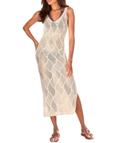 Женское пляжное платье-накидка LASCANA Crochet Midi Dress