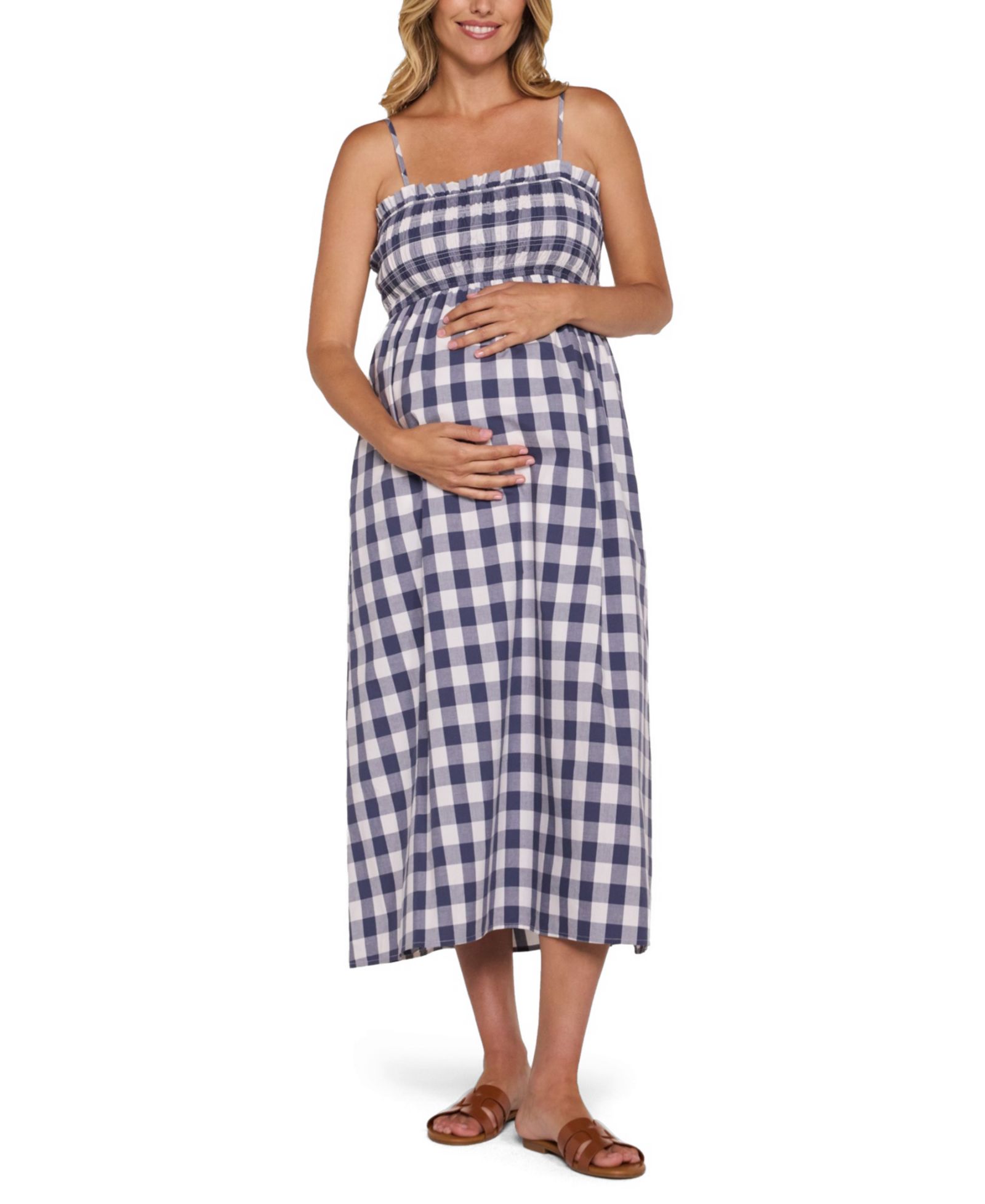 Motherhood Maternity Женское макси-платье с многослойной сборкой
