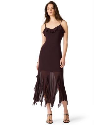 Steve Madden Women's Mariane Mesh Sleeveless Midi Dress