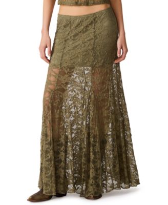 Steve Madden Women's Mirabel Lace Maxi Skirt