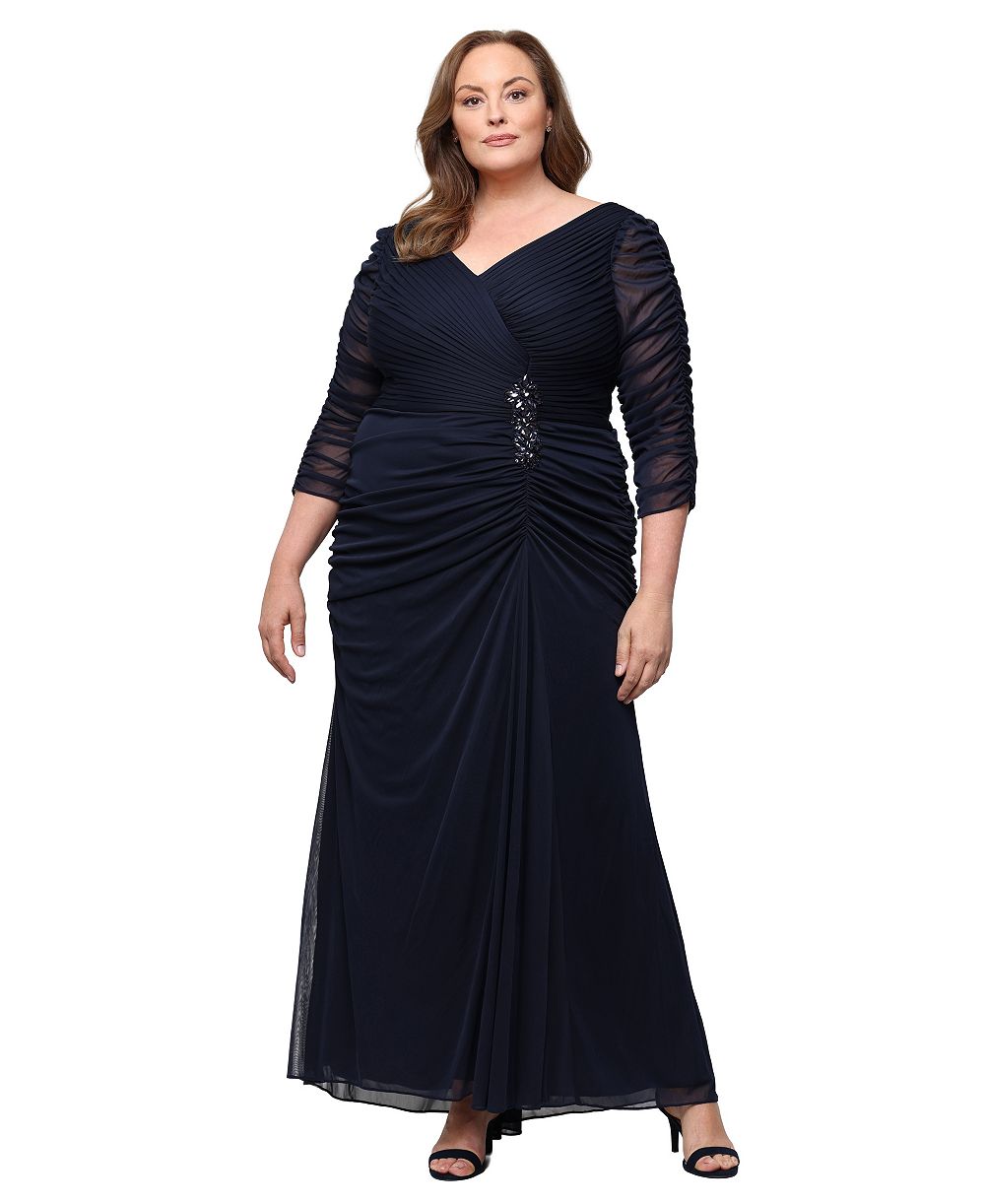 Вечернее платье Alex Evenings Plus Size Ruched Detail Ball Gown