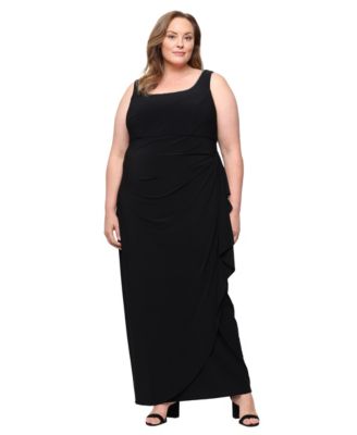 Alex Evenings Plus Size Jacket and Scoop Neck Ball Gown, 2-Piece Set