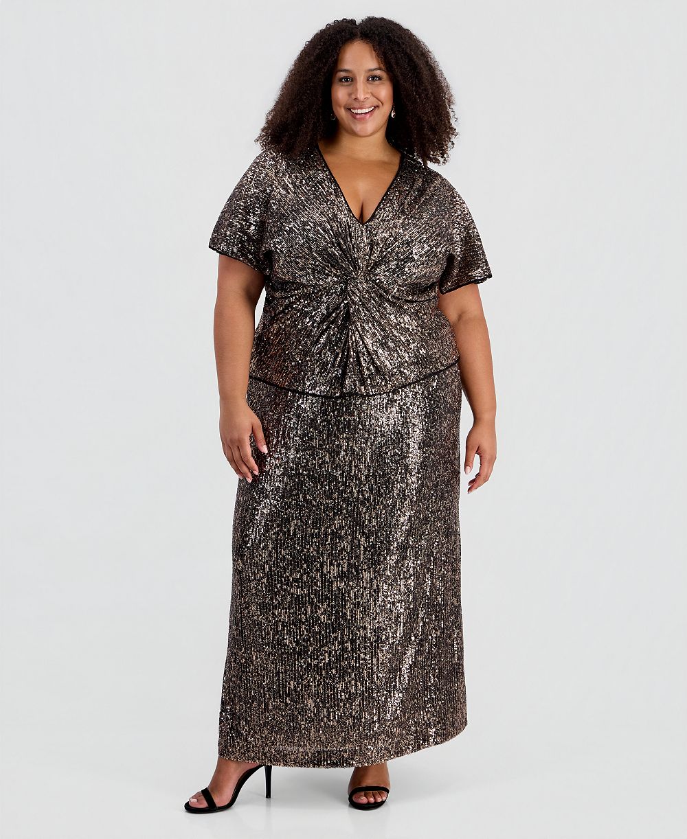 Макси-юбка Muse Plus Size Sequinned