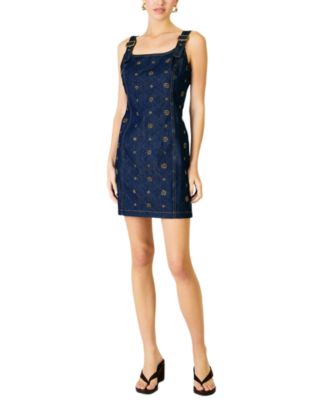 Line & Dot Women's Attina Square Neck A-Line Mini Dress