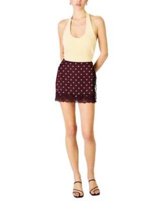 Line & Dot Women's Raye Polka Dot Mini Skirt