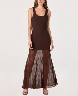 Женское платье ASTR the Label Drop-Waist Scoop Neck Maxi