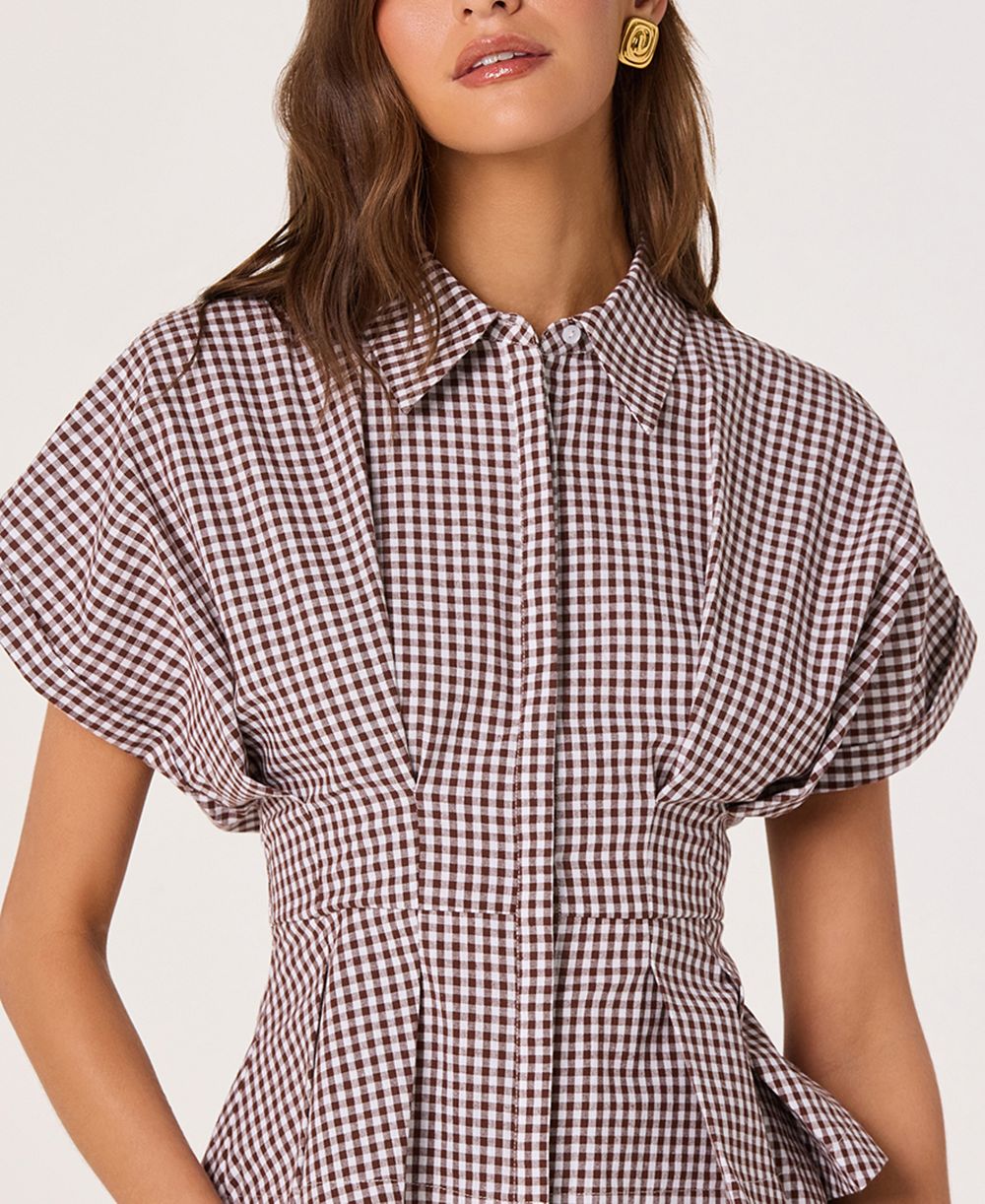 ASTR the Label Women's Collared Short-Sleeve Top