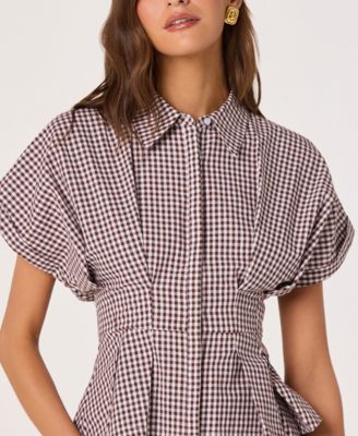 ASTR the Label Women's Collared Short-Sleeve Top