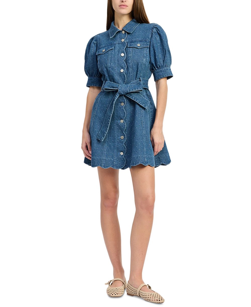 Женское мини-платье En Saison Heidi из денима с воротником