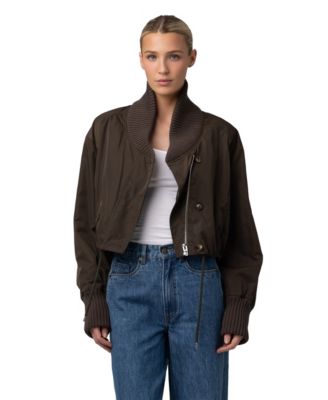BLANK NYC Women's Ribbed Shawl Collar Jacket