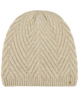 Вязаная шапка Lauren Ralph Lauren Shine Herringbone