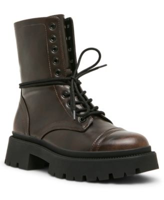 Madden Girl Женские ботинки Ariella Lace-Up Lug Combat