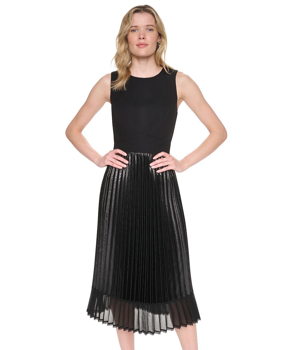 Женское платье DKNY Scoop Neck Sleeveless Midi