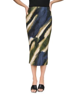 Юбка миди DKNY Women's Printed Rib Knit Pencil