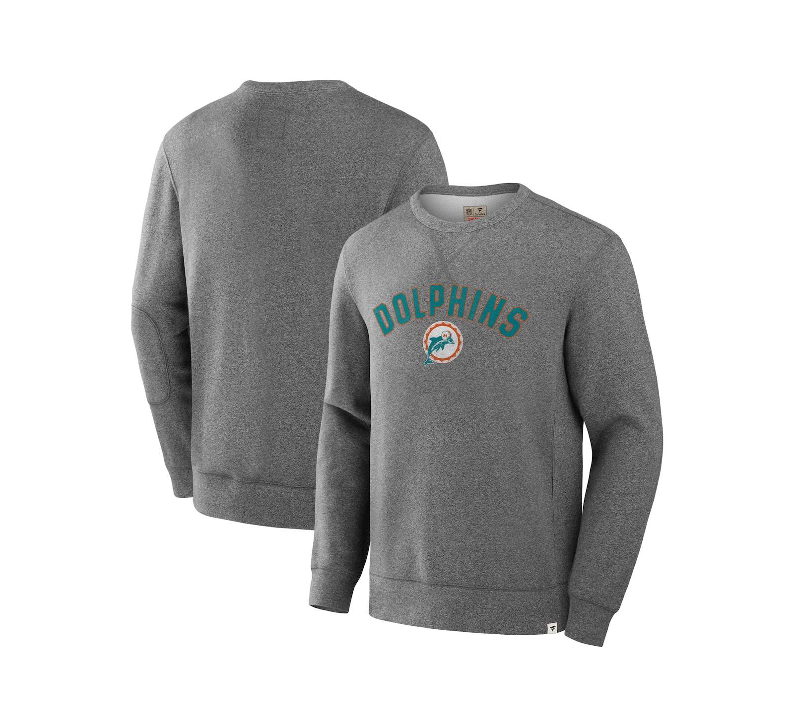Fanatics мужское серое худи Miami Dolphins Loop Terry