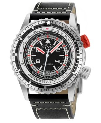 GV2 Men's Contasecondi Swiss Automatic Italian Leather Strap Watch