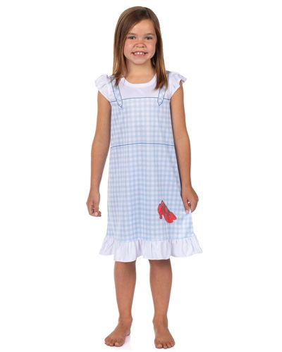 Wizard of Oz Pajamas Girls Dorothy Ruby Slippers Ruffle Cap-Sleeve Nightgown Loungewear