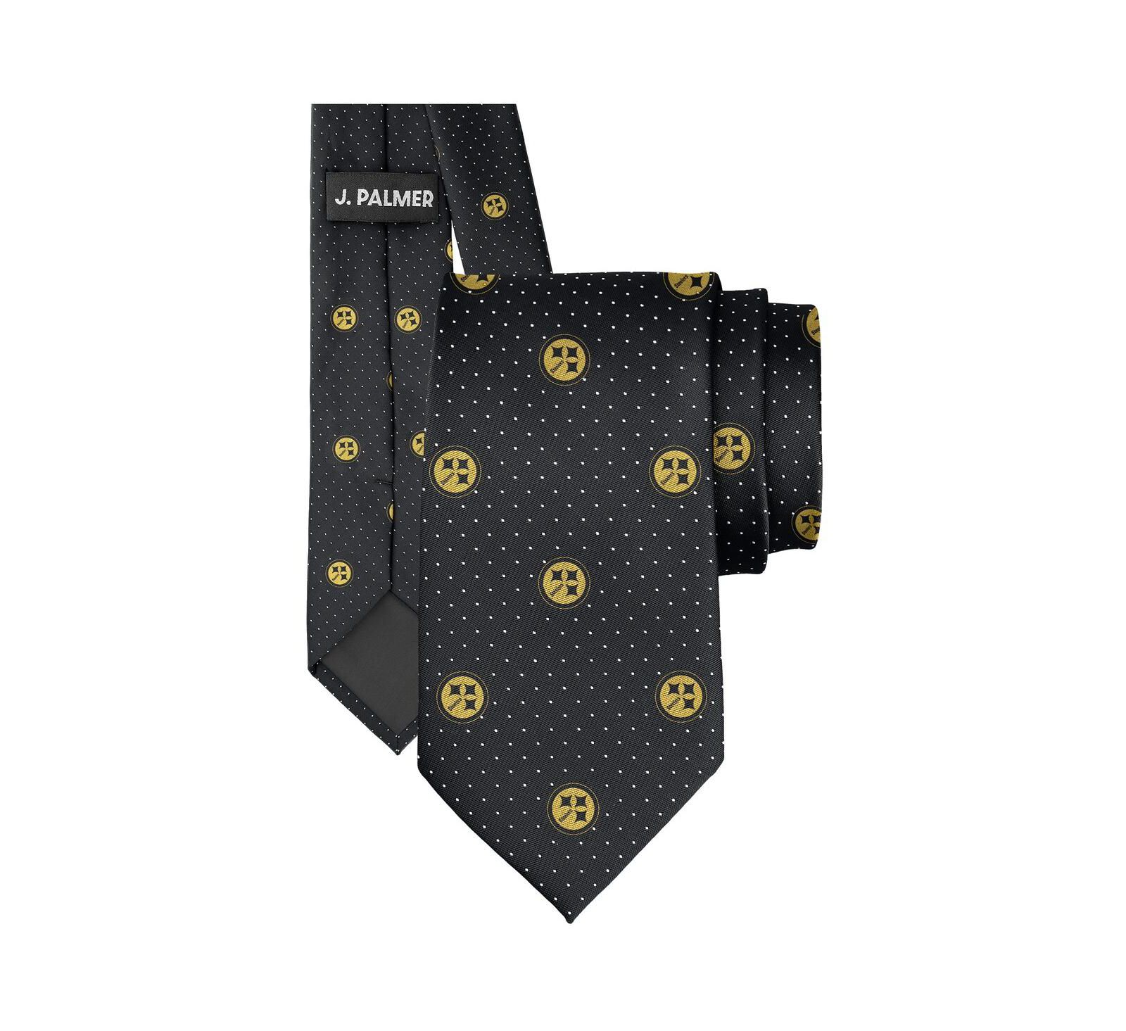 Галстук J. Palmer Men's Pittsburgh Steelers Game Day, в горошек