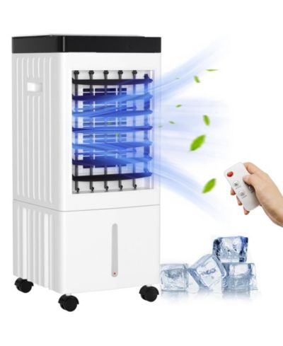 Topteng Portable Air Cooler – 3 Speed Evaporative Fan with Ice Crystals, 2.6 Gal Tank & Remote for Bedroom