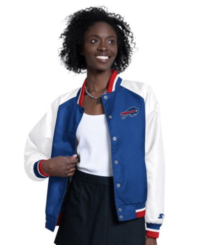 Starter Женская куртка Buffalo Bills Raglan Blitz на молнии, Royal/White
