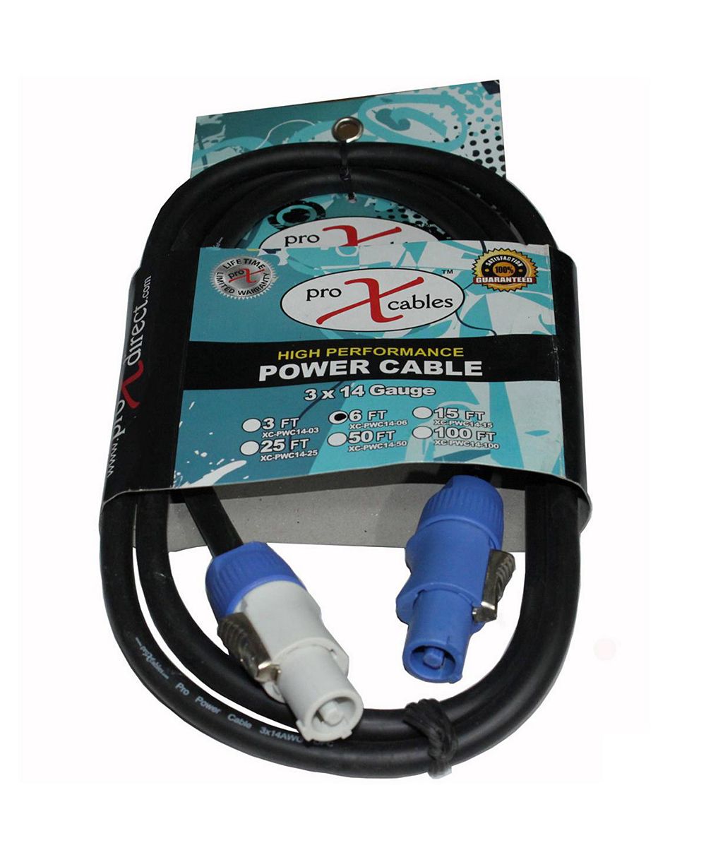 Высокопроизводительный силовой кабель ProX XC-PWC14-06 6' 14 AWG PowerCon Out to PowerCon Link