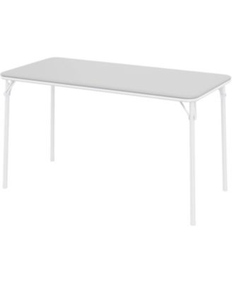 gaomon 4-Foot Folding Table with Upholstered PU Leather Top, Heavy-Duty Metal Legs