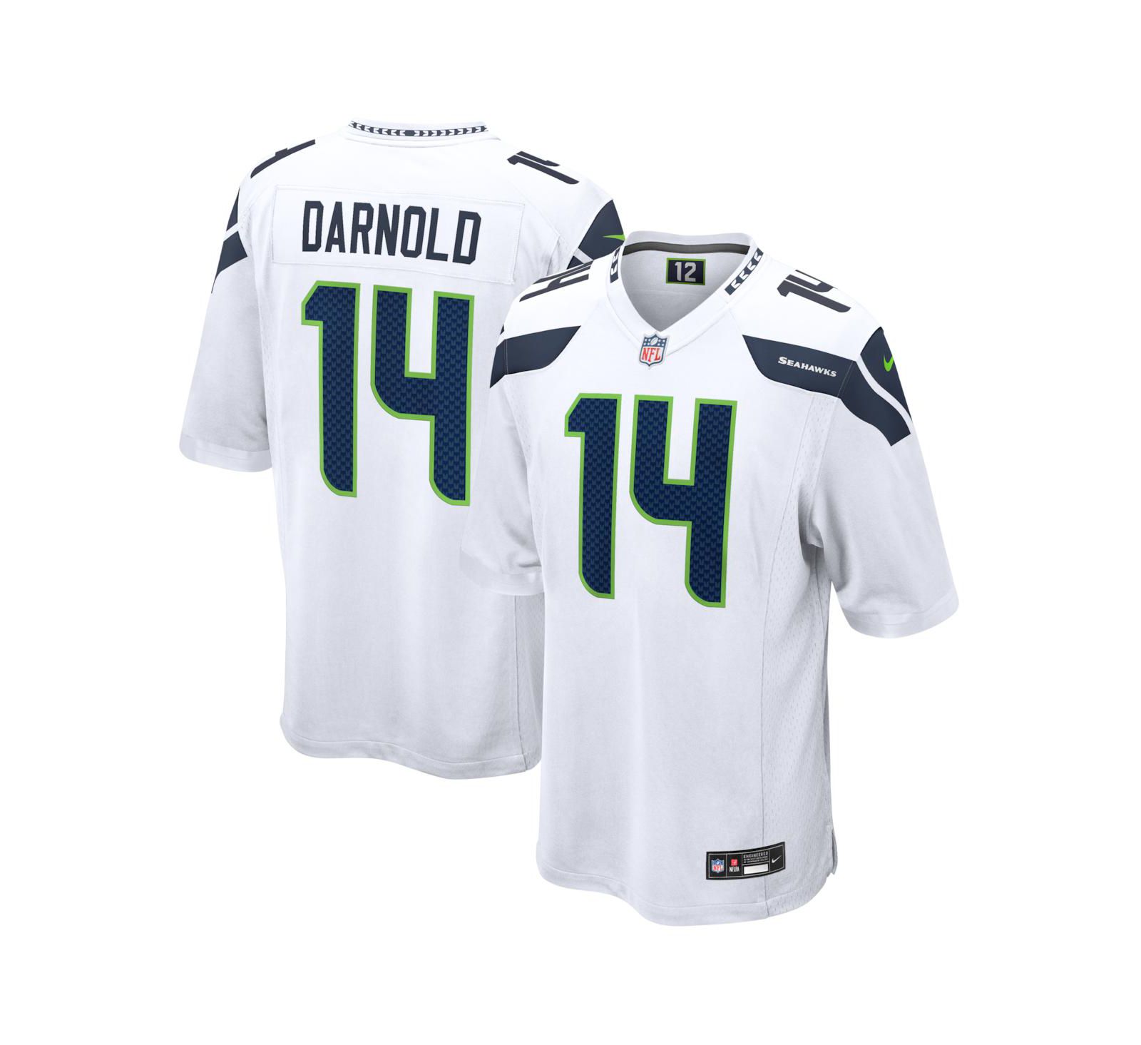 Мужская джерси Nike Sam Darnold White Seattle Seahawks
