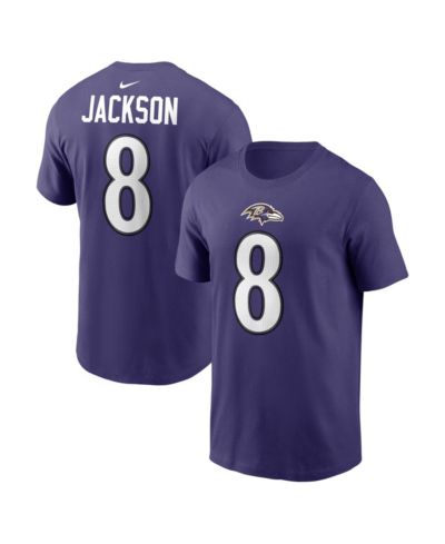 Nike Men's Lamar Jackson Purple Baltimore Ravens Name & Number T-Shirt