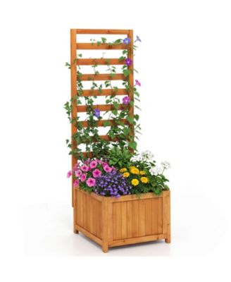 Садовая грядка SUGIFT 48 Inch Wood с решеткой и дренажными отверстиями