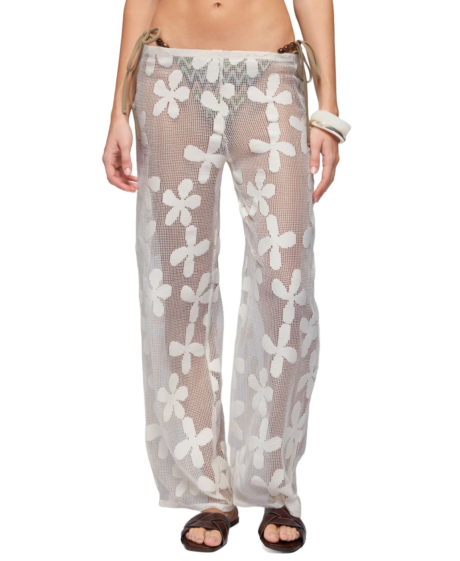 Edikted Женские брюки Candace Floral Texured Sheer